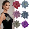 Three-dimensional Rhinestone Flower Patches Sparkling Embellishment Sew-On Applique DIY Craft Sewing Supplies