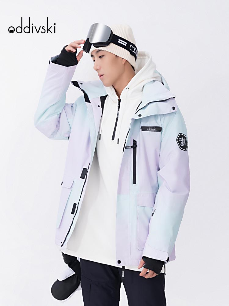 Oddivski Unisex Ski Suit: Trendy, Waterproof, Windproof, and Insulated for Snowboarding, Mountaineering, and Hiking