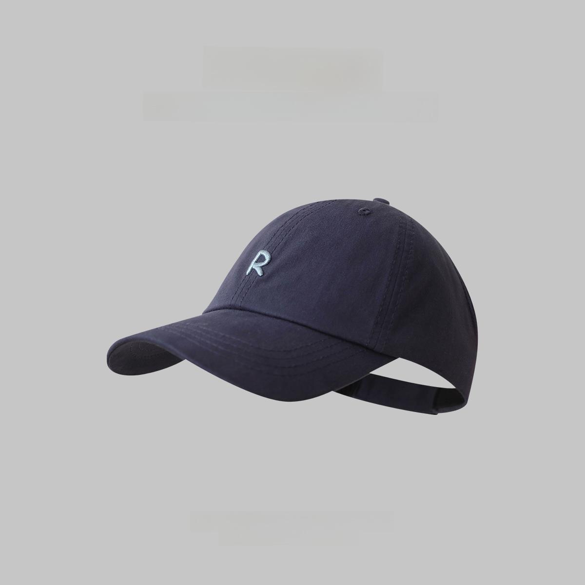 

Embroidery Letter R Caps Fashionable Versatile Shading Outdoor Activities Hats Темно-синій