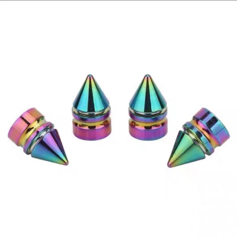 4 Pcs/lot Car Accessories Dust-proof Wheel Tires Valve Caps Motorcycle Cone Shaped for Various Models