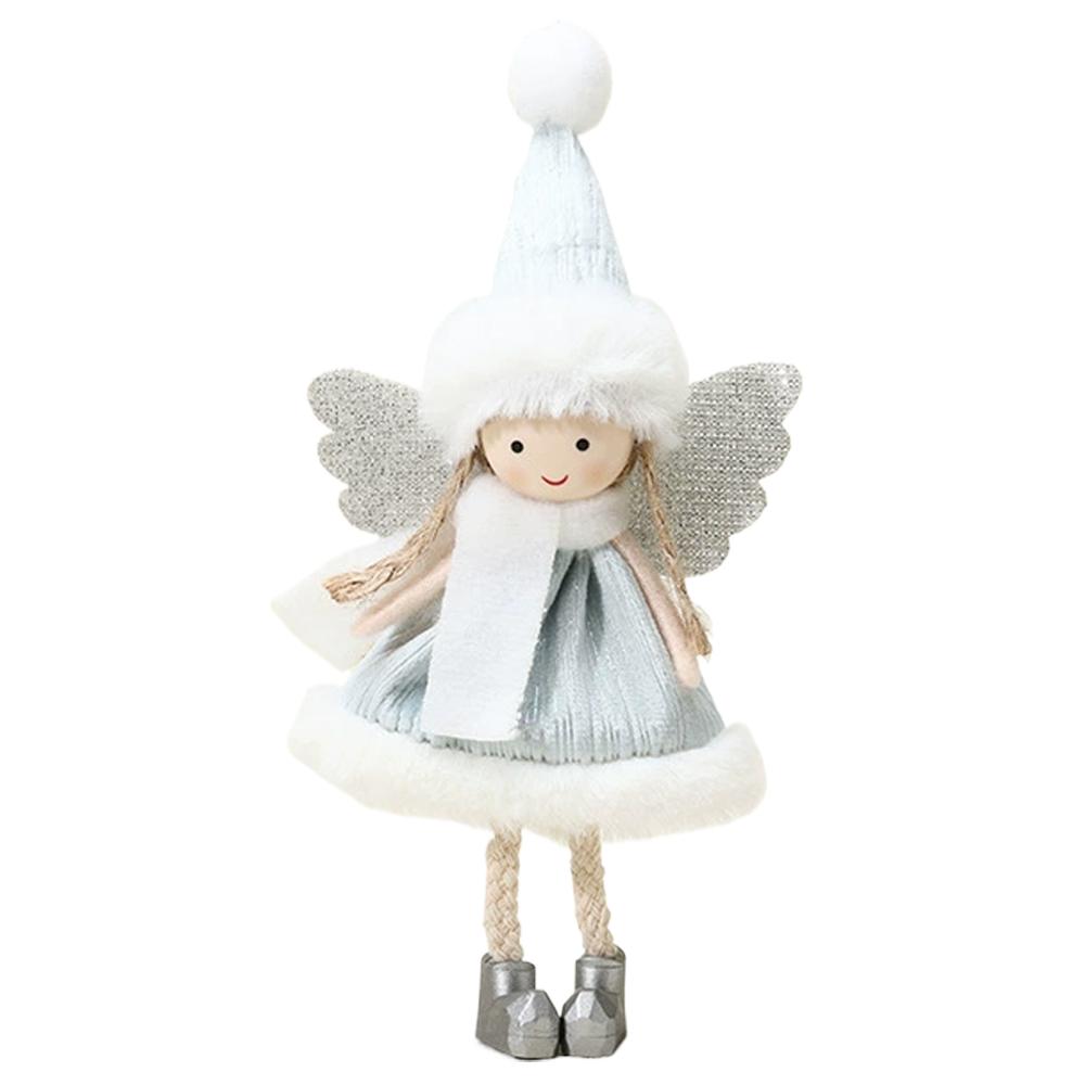 New Christmas Decorations Cute Doll Plush Angel Pendant Ornaments for Christmas Tree Home Party Holiday Hanging Xmas Decor