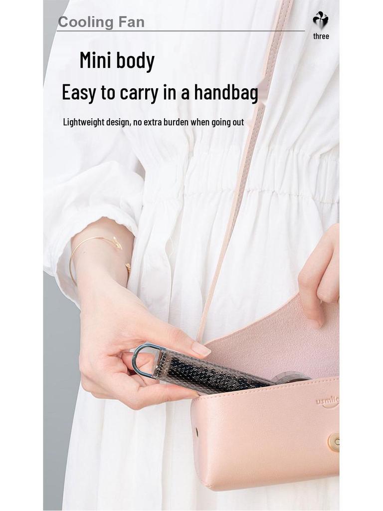 2026 Portable Mini Turbo Refrigerating Fan with Transparent Digital Display and Semiconductor Cold Compress