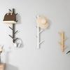 Wooden Wall Hanging Coat Rack Entry Porch Living Room Bedroom Furniture Metal Hangers House Decoration Tree Clothes Organization