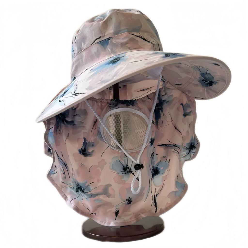Spring sunscreen cap breathable face mask summer neck protection integrated sun hat ultraviolet outdoor sun hat