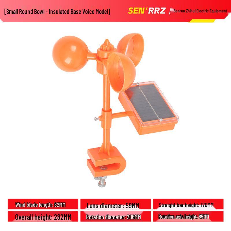 Solar Wind-Powered Bird Repellent for Orchards, Fish Ponds, and Farmland