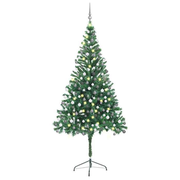 Arbre de Noël artificiel - MAISON EXCLUSIVE - pré-éclairé/boules - 210 cm - 910 pointes - LED