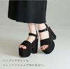 Vivian Women's 13cm Platform Sandals with Ankle Strap, White, Size S (22.0-22.5cm), V0671SM