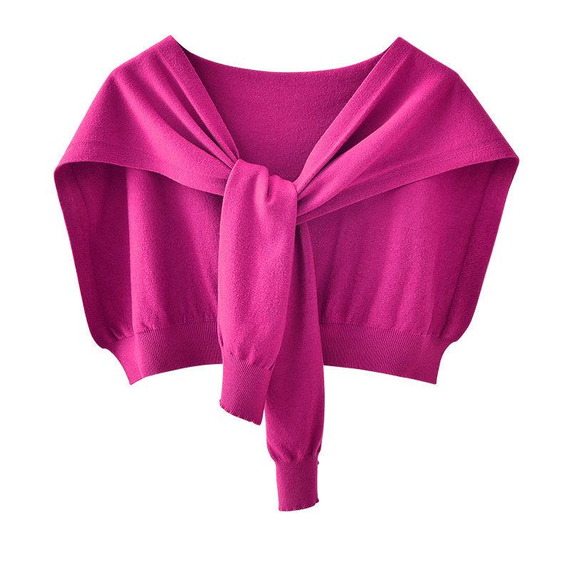 Korean Cashmere Wool Knit Women Fake Collar Shawl Summer Air Conditioned Shoulder Protect Cervical Spine Thicken Warm Scarf Q36