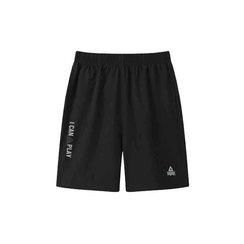 Peak Trendy Sports Breathable Quick-Dry Running Fitness Woven Loose-Fit Casual Shorts Unisex Shorts Black YS01323