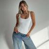 European and American women's clothing summer new fashion solid color versatile slim Spice Girl style vest wholesale