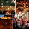 UK/US Standard G40 String Lights, 25 Clear Tungsten Filament, 220V, Indoor/Outdoor Decorative Lighting for Weddings and Christmas