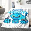 Custom Name Blue Tiger Hat Party Blanket For Couch Bed Plush Cozy Fuzzy Blanket Super Soft Warm Blankets For Fall And Winter 0916193