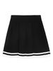 Rick Viscose Two-Tone Pleated Knit Skirt (Black)_L3A1-Ns02K