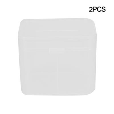 2 Grids Nail Art Cotton Pads Swabs Container Organizer Storage Box Case2pcs