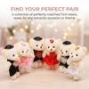 12pcs/bag Cartoon Mini Bear Flower Bouquet Plush Doll Cartoon Bouquet Doll  Valentine's Day