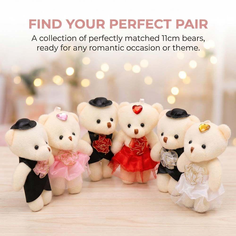 12pcs/bag Cartoon Mini Bear Flower Bouquet Plush Doll Cartoon Bouquet Doll  Valentine's Day