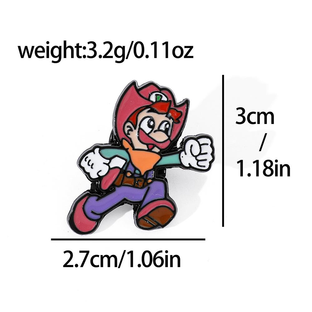 Японская милая креативная брошь Марио Super Mario металлическая значок-булавка