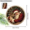 Christmas Decoration Sign,hanging decorations,2D Flat Wooden Products with The Pattern Is Santa Claus and elk,Christmas Gifts for Friends and Family