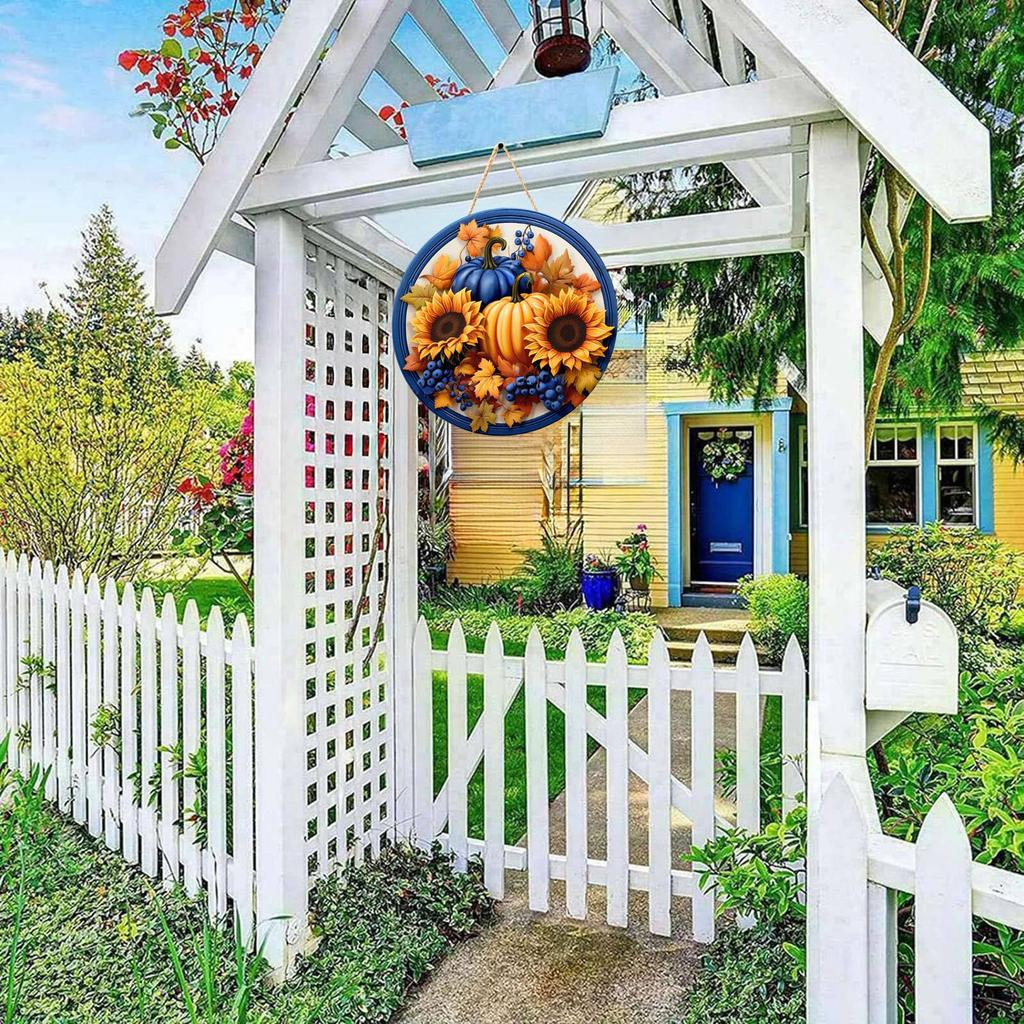 Autumn Decorative Doorplate, Wooden Hanging Doorplate, Suitable For Home Front Door Wall Decoration