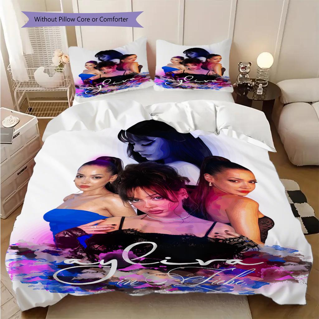 Ayliva exquisite poster art bedding, duvet cover, pillowcase, home decoration, birthday gift (1 * duvet cover+2 * pillowcase, coreless)