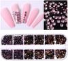 1500Pcs/box Nail Art Rhinestones 12 Grids Flatback Round Crystal Diamond Nail Gems Nail Art Decorations Manicure Accessories