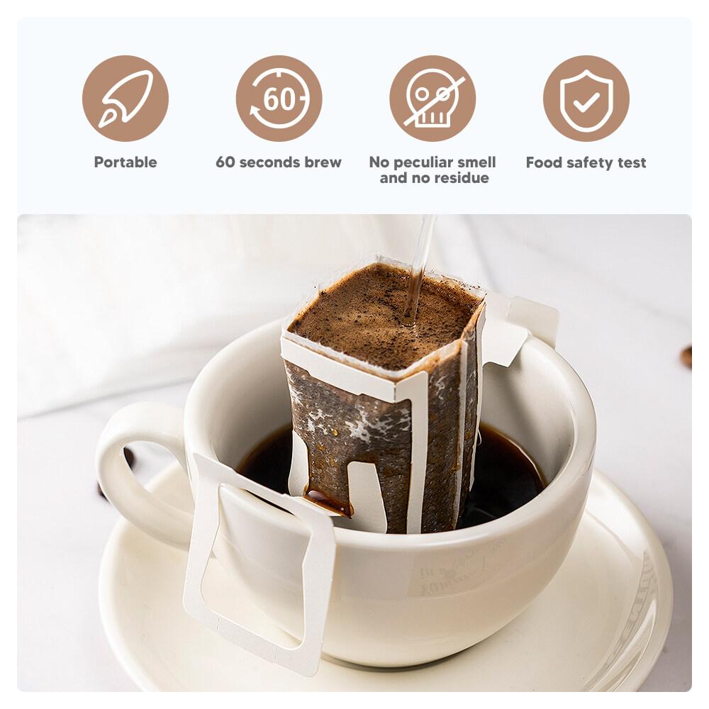 i Cafilas [EDCF] (Japan Quality) 50/100 PCS Empty Drip Coffee Filter Bag Paper Dripper Super High Quality  Portable Hanging Ear Style