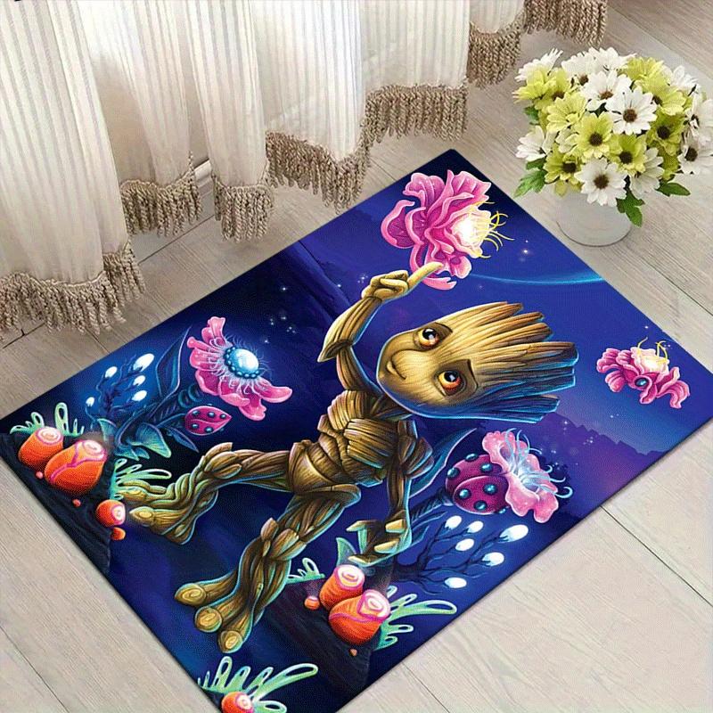 

1pc Groot Pattern Area Rug Soft Flannel Floor Mat for Living Room,Office,Bedroom and Carpet,Sofa Coffee Table Floor Mat 60cm by 90cm