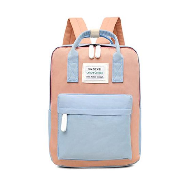 Canvas Backpack Preppy Style School Knapsack for Teenager Girls Large Capacity Travel Bags