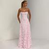 European and American style spring and autumn spring and autumn new women's clothing sexy suspender chiffon temperament backless evening dress dress