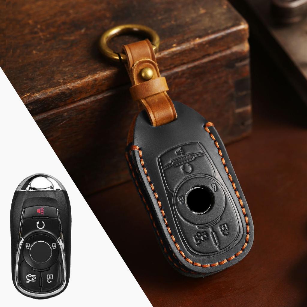 Suitable for Buick Key Case, Envision GL8 Leather Buckle Case, New Regal LaCrosse Cowhide Key Case.