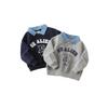 Kids False Two-Piece Sweaters Fleece-lined Children's Clothing Boys' Denim Collar Polo Tops Boys' Polar Fleece Lapel Clothes