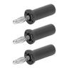 10 Stück Laternen Bananenstecker Messing ABS Gelöteter Lautsprecheranschluss für elektronische Instrumente 4mm Schwarz