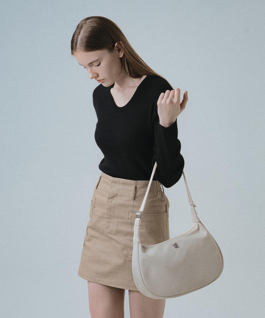 Trm Trm Recycled Big Slime Nylon Hobo Bag Ivory