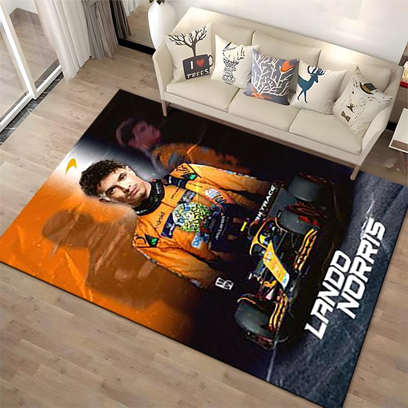 The F1 Lando Norris printed non-slip carpet is suitable for use in the living room and bedroom sofa areas.