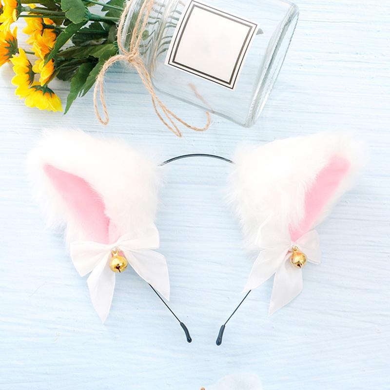 1PC Cat Ear Hair Hoop Women Hair Jewelry Hairpins Night Party Hair Accessories Cosplay Costume Headwear Head Rim Long Plush