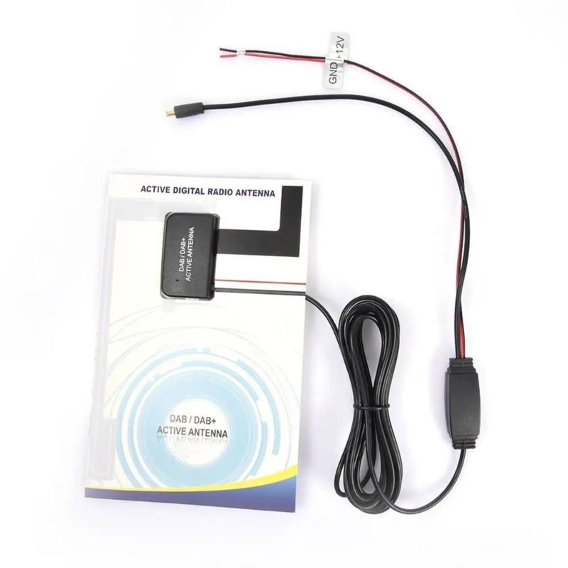 12V Glass Mount External Car Radio Antenna Suitable For Enhances Digital Sound Reception And Easy Adhesive Installation