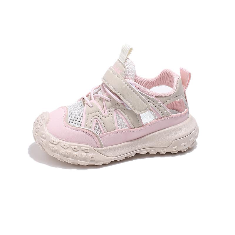 Boys Girls Sports Sandals Hollowed-out Breathable Kids Running Shoes Non-slip Toes Capped 2025 Summer New Students Sandas Soft