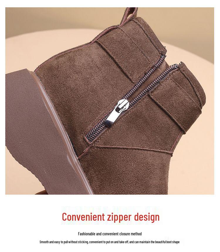 Women's Slimming British-Style Martin Boots 2025: Thick Platform Short Boots, Sizes Up To 42, Soft Sole