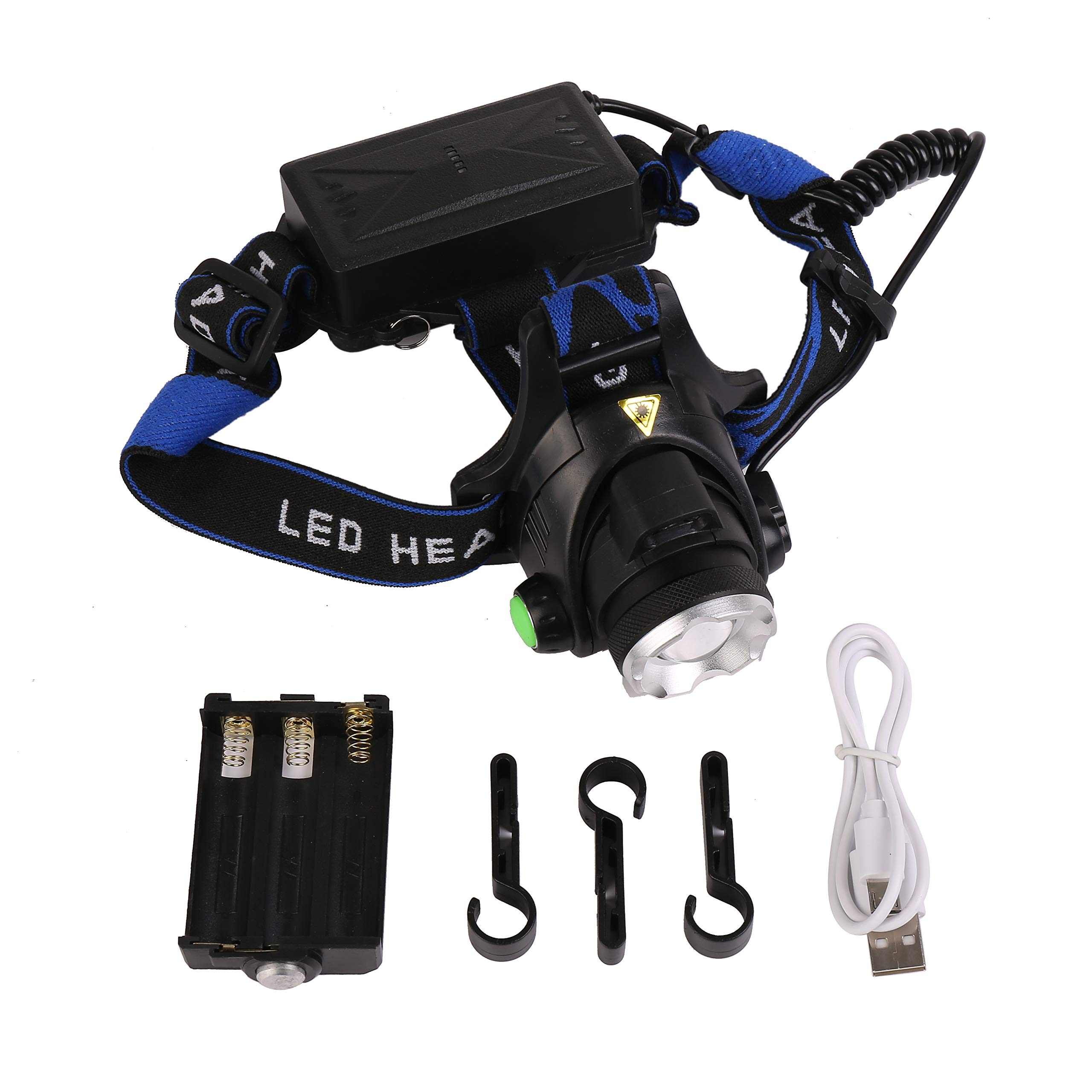 

LED USB with sensor battery compatible model headlamp, rechargeable, function, чёрный