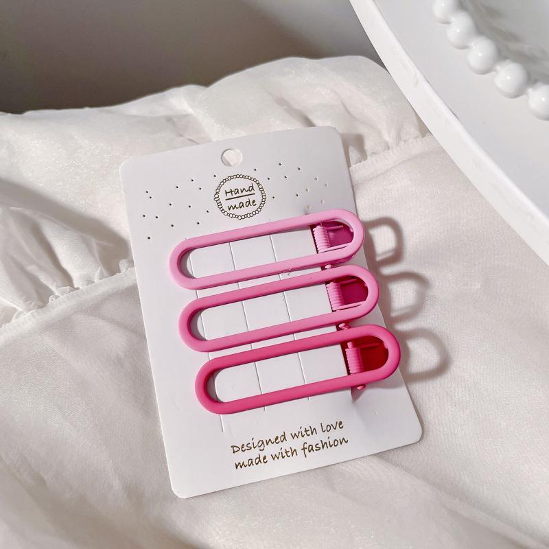 

Милая милая розовая заколка для волос Dopamine для женщин, кавайные металлические заколки для волос для девочек, аксессуары для волос, челка, сломанные заколки для волос, боковые заколки A6