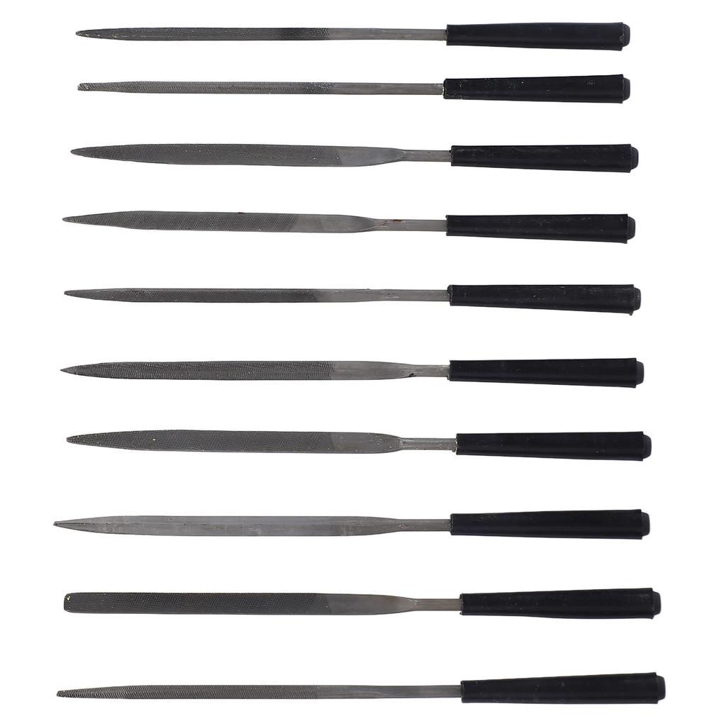 10 szt. Zestaw pilników do gitary Wielofunkcyjny metalowy pilnik igłowy do nakrętek i progów gitary Luthier Muzyk Naprawa