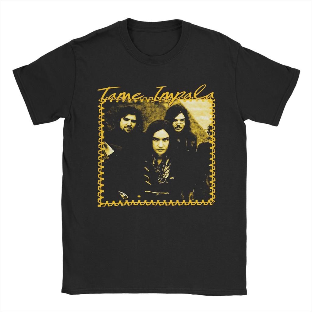 Tame Impala Zig Zag Frame Band  Outfit Unisex T Shirt Cotton Tee Graphic Printed  T-shirt Clothing