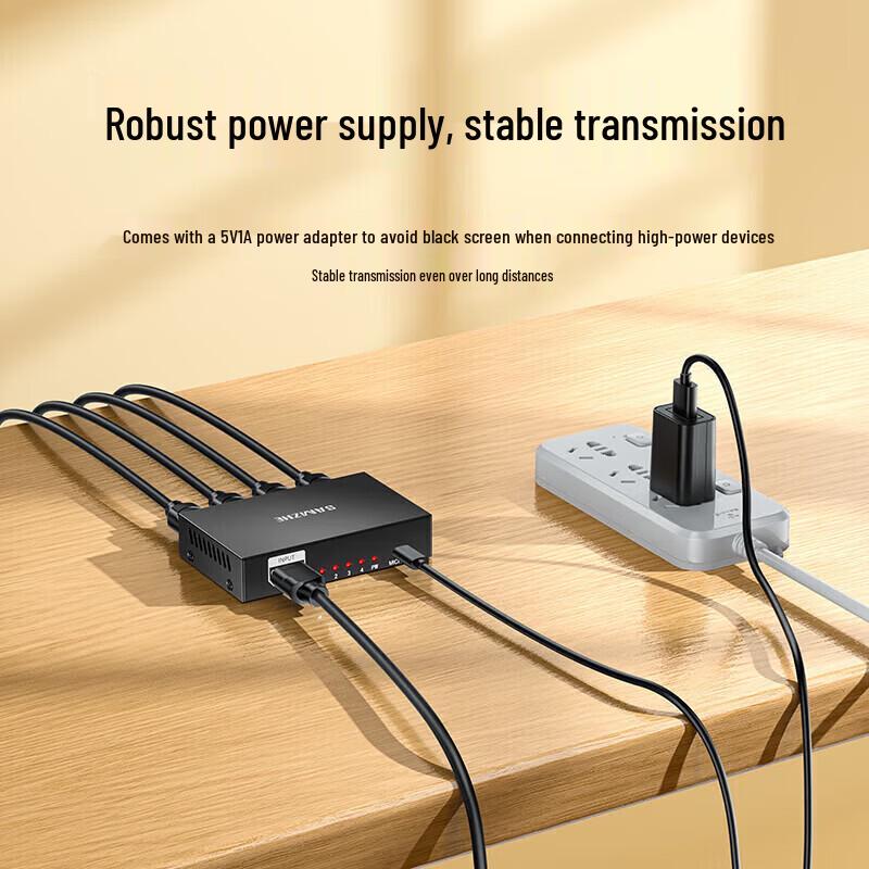 SAMZHE HDMI Splitter 1 In 4 Out 4K@30Hz