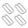10PCS Webbing Buckles Strap Slide Adjuster Zinc Alloy Buckle for Clothing Backpack Belt Silver 49x26mm