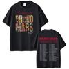 Rapper Bruno Mars The Romantic 2026 Tour Print Tshirt Man Woman Fashion Tshirt Short Sleeve Casual Gothic Punk Tshirts
