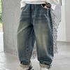 Children's Clothing Boys' Straight Leg Jeans Korean Children's Pants Handsome and Versatile Pants