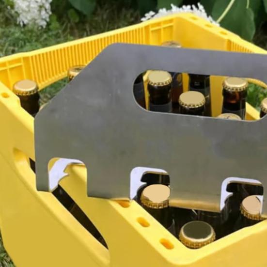 The Quad Beer Opener Stainless Steel Beer Bottle Carrier Multi-Tool Beer Caddy Holder with Bottle Opener Carry And Open 4 Bottles for Beer Lovers BBQs