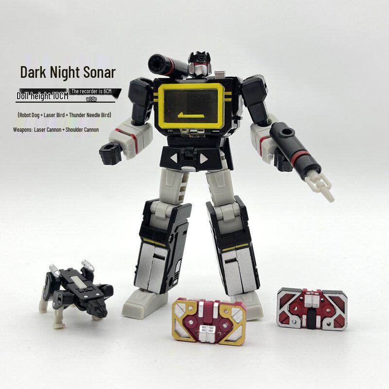 PT04 Soundwave Transforming Toy with 3 Cassette Tapes - Mini DX9 Scale Model