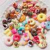 Resin with Crochet Nails Cute Cake Donut Jewelry Charm Pendant Style Random Key Ring Earrings Diy Accessories with Holes
