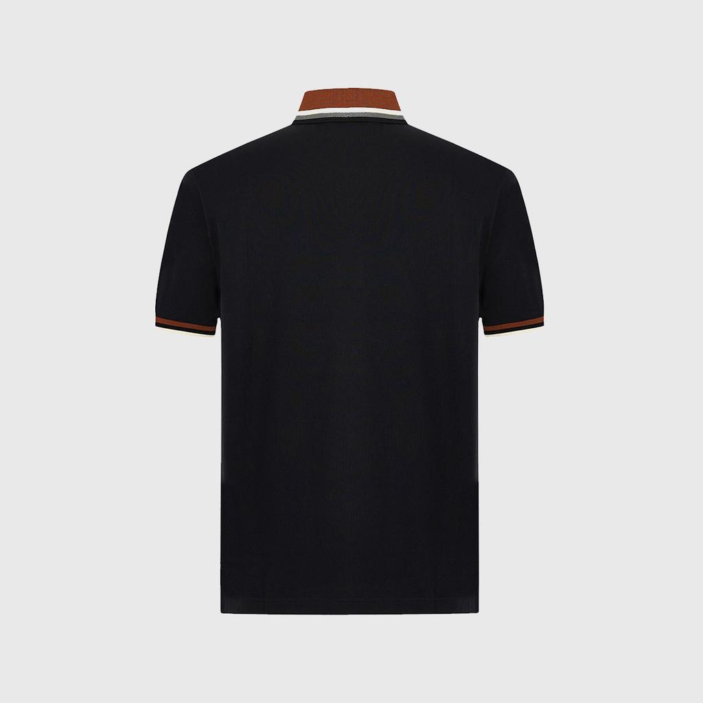 Brand Logo Striped Contrasting Spring and Summer Casual and Comfortable Men's Short Sleeved Polo Shirt